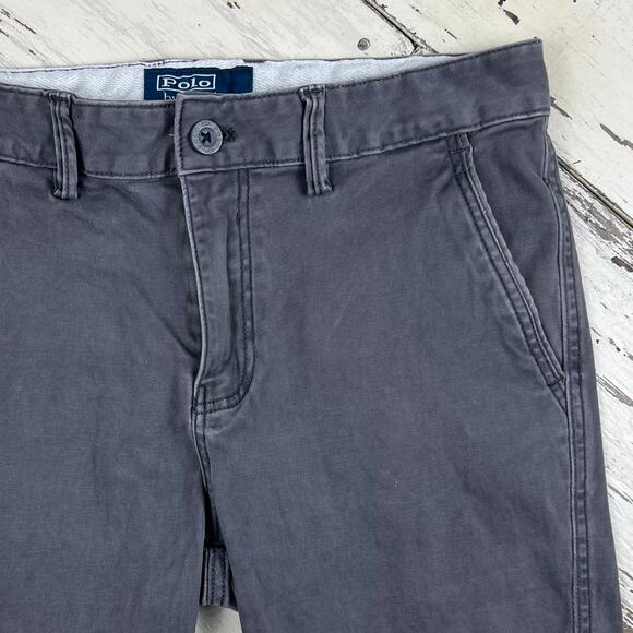 Polo by Ralph Lauren shorts men’s 31 inseam 9” Heather Gray worn look flat front - Picture 3 of 5